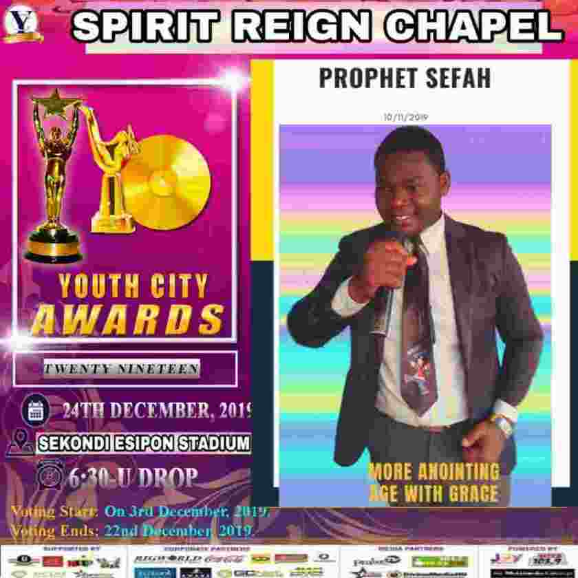 Vote for my As Youth Pastor In spirit Reign chapel 
To win the Award for 2019